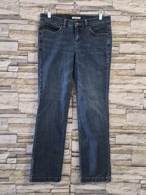 Jones New York Jeans Women's 6P Blue Stretch Straight Leg Casual Classic Denim